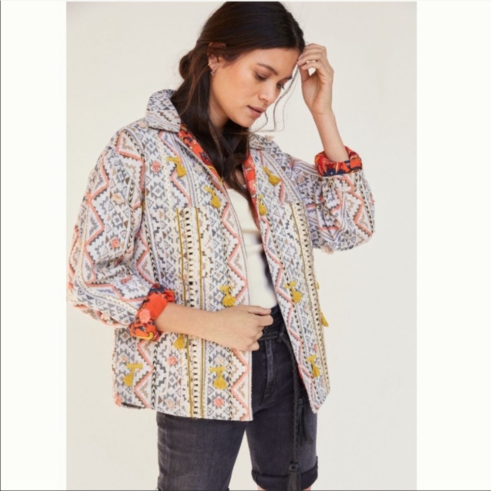 ✨last chance✨Anthropologie shacket Kellianne verb - Picture 3 of 10